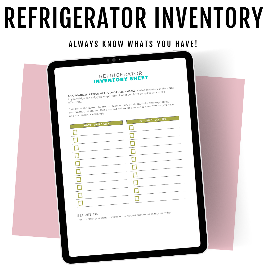 Refrigerator Inventory Printable โ My Montana Kitchen