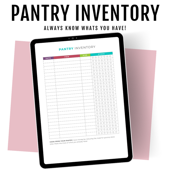 Pantry Inventory Printable