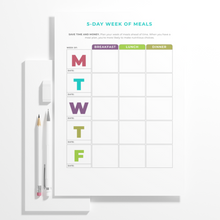 Load image into Gallery viewer, Weekly Meal Plan Printable