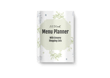 Load image into Gallery viewer, Weekly Meal Planner Notebook: with Grocery Shopping List - 52 weeks