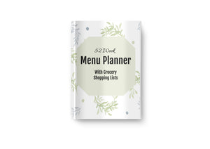 Weekly Meal Planner Notebook: with Grocery Shopping List - 52 weeks