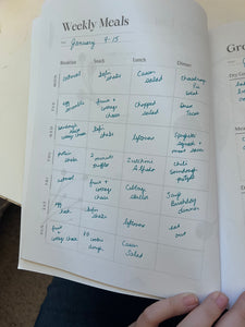 Weekly Meal Planner Notebook: with Grocery Shopping List - 52 weeks