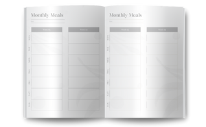 Weekly Meal Planner Notebook: with Grocery Shopping List - 52 weeks